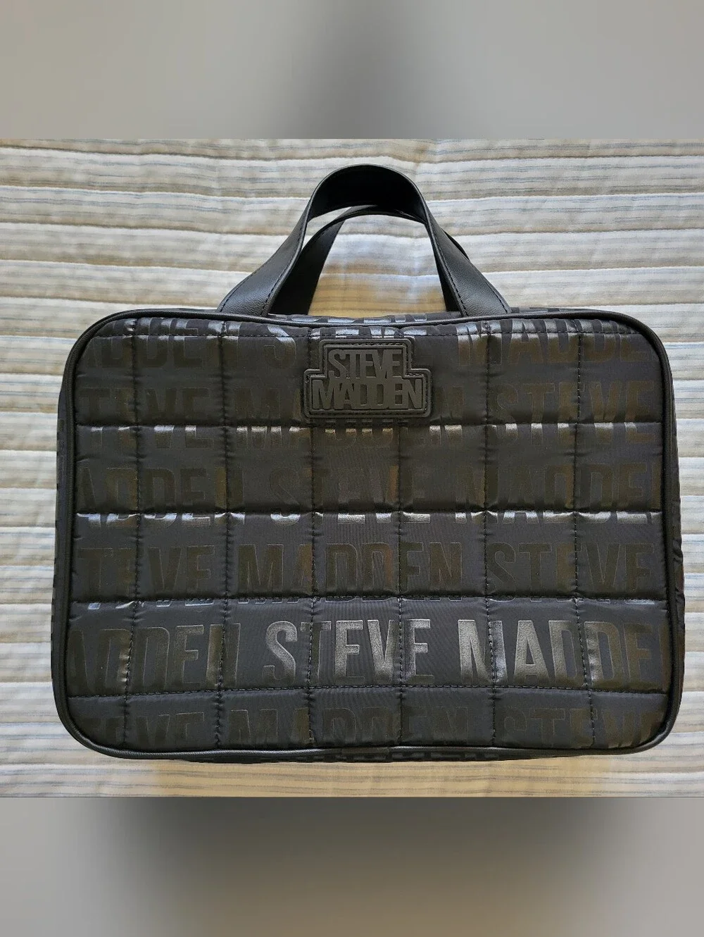 Steven Madden Black Travel Cosmetic Case